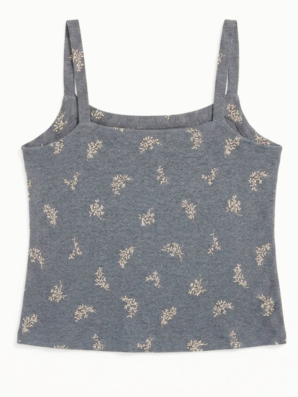 Vtg Carole Little Floral Tank Top XL Rayon Blend Black Cottagecore 90s